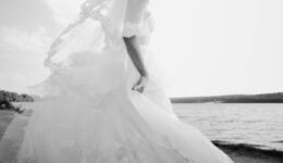 Caucasian beautiful bride on wedding day.